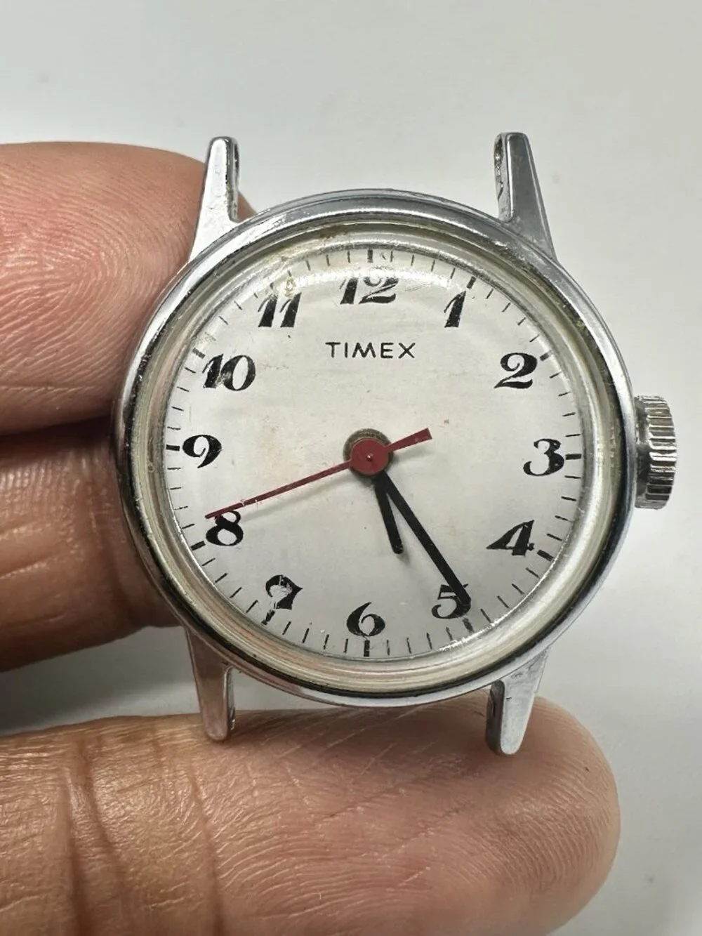 Vintage Manual Wind Timex Watch Women No Band 25MM Red Second Hand